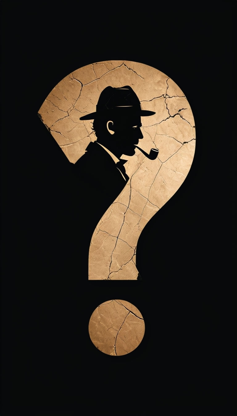 Mystery Detective Question Mark Graphic Design Mobile Wallpaper