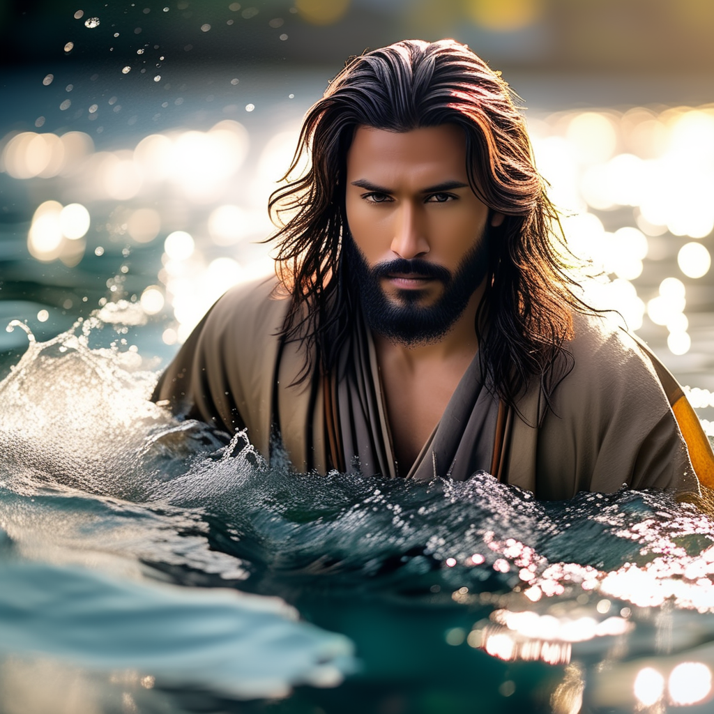 Create a jesus walking on the water by Danza Alme - Playground