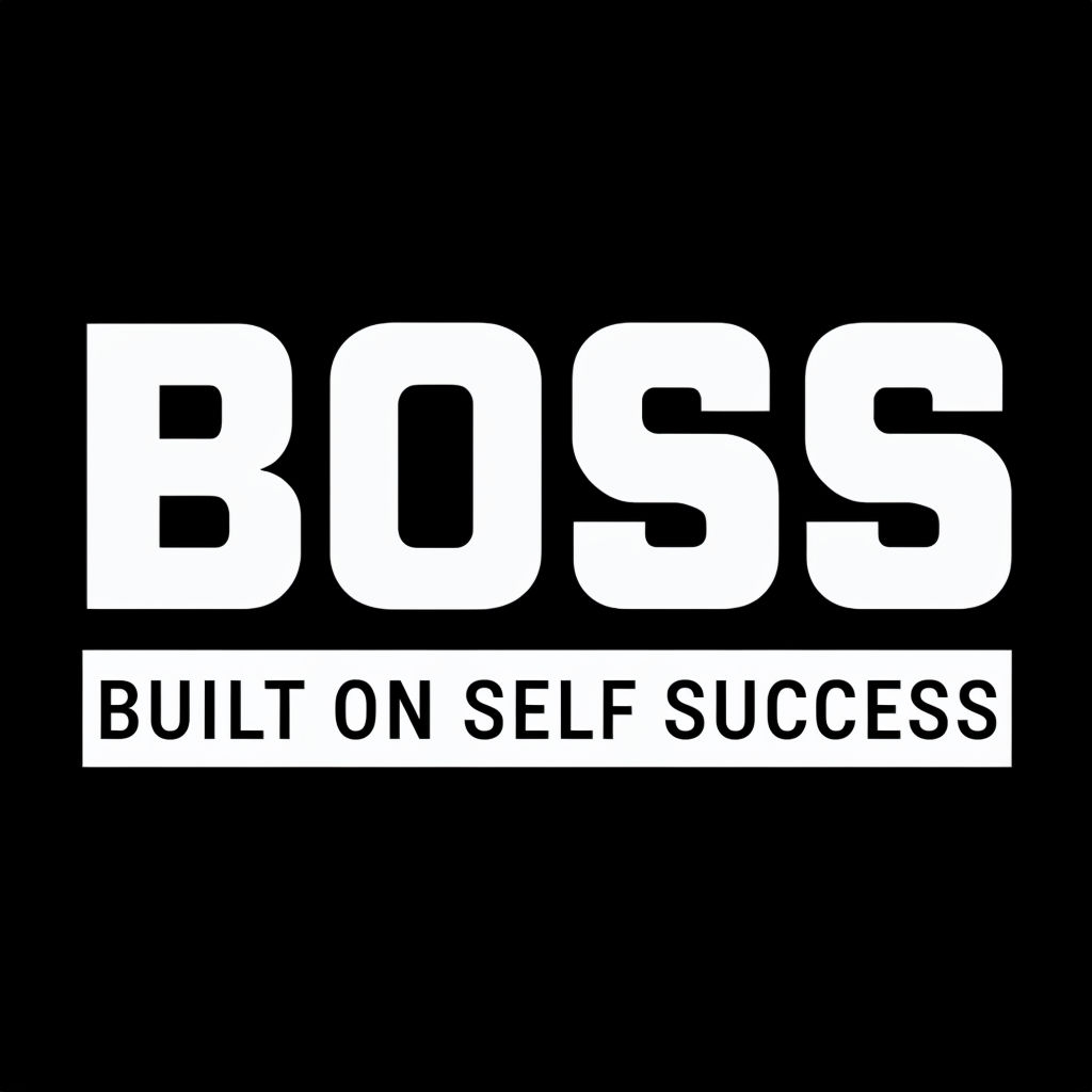 Bold BOSS Typography Empowering T-Shirt Design