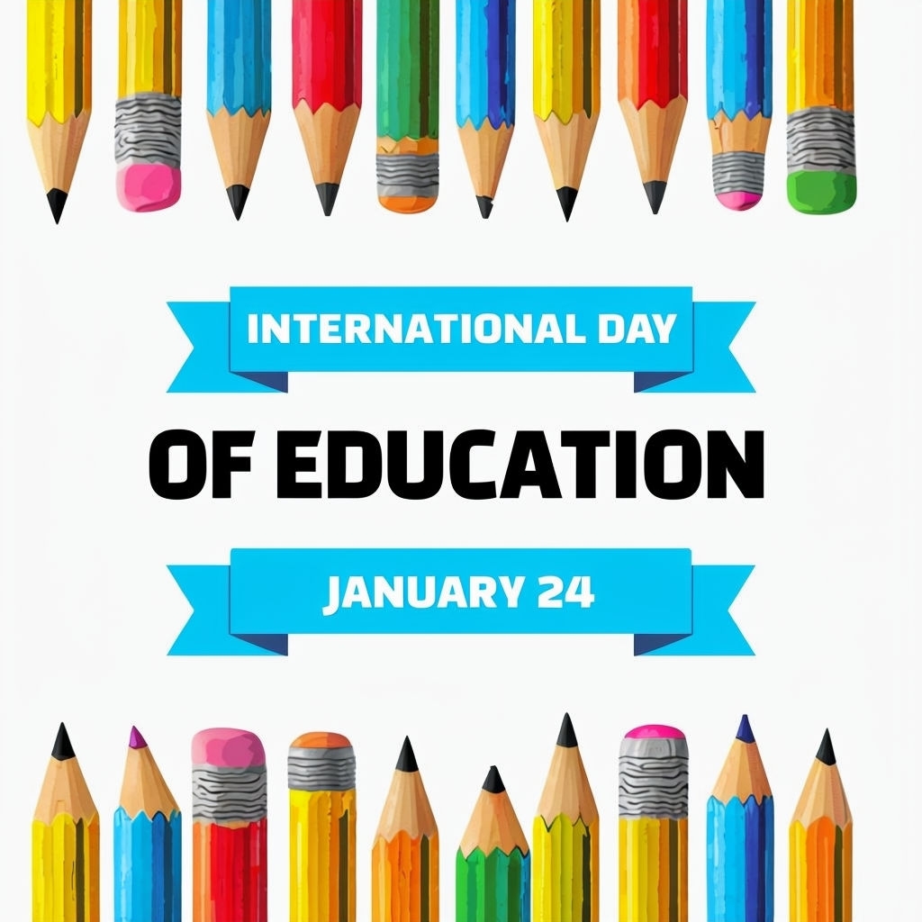 Colorful International Day of Education Design Poster