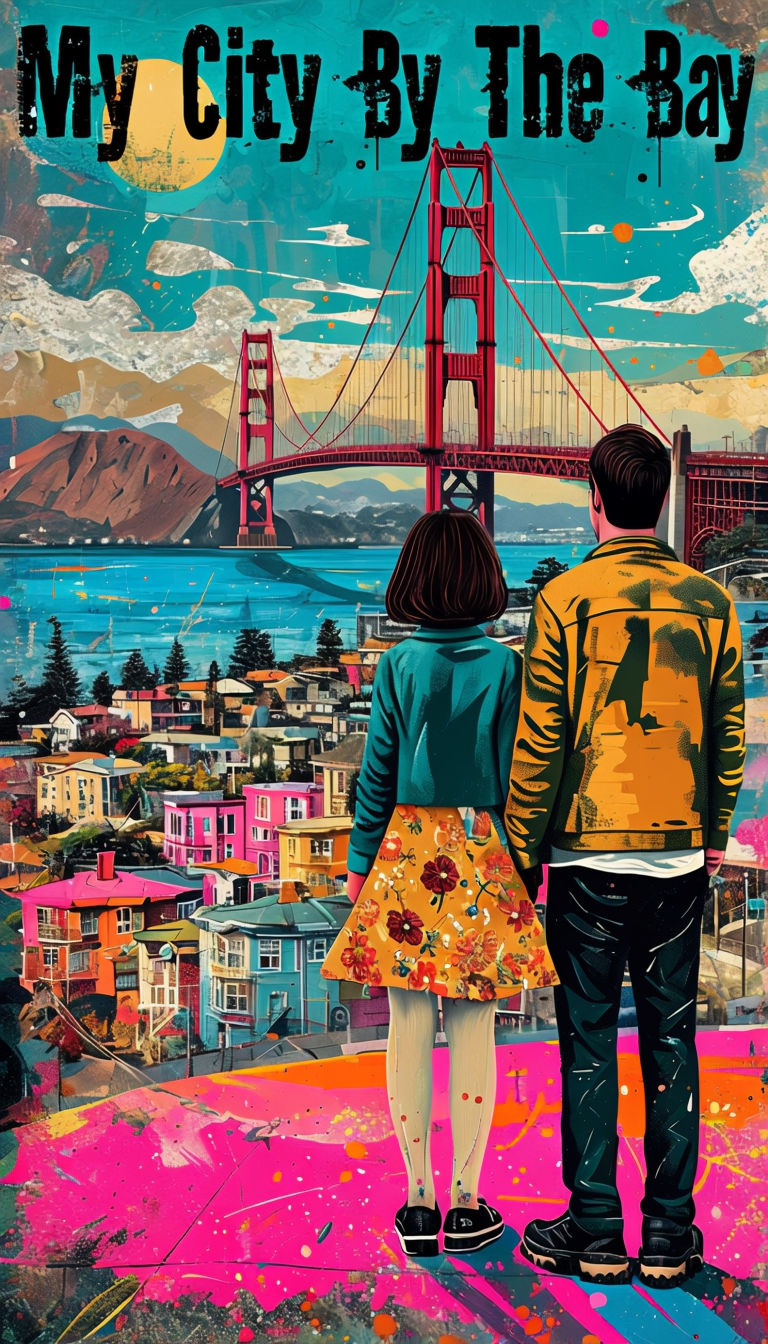 My City By The Bay Surrealistic Art Poster