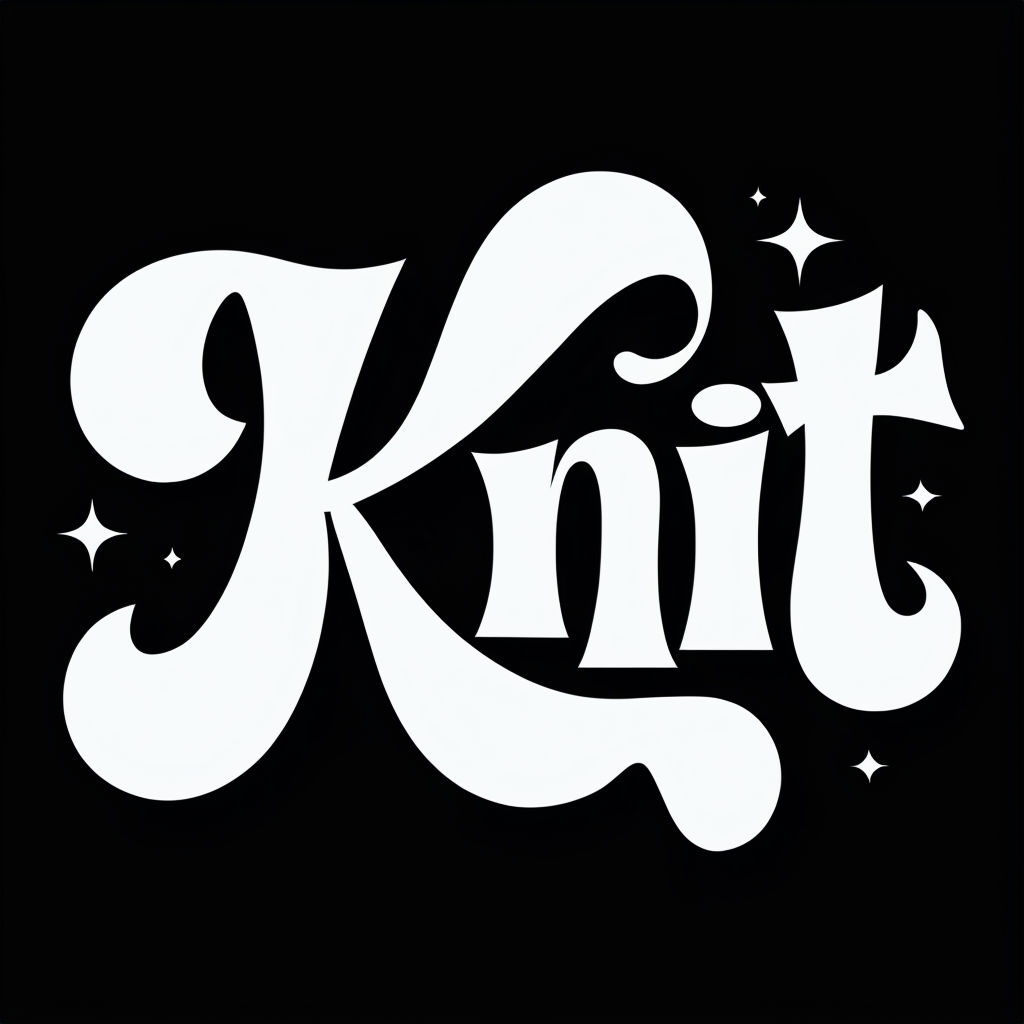 Retro Bold Knit Typography Design T-Shirt