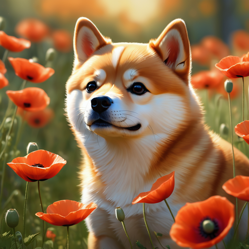 3d cartoon shiba cute poppy dog by Intend Endthin - Playground