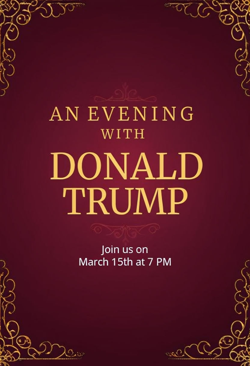 Elegant Trump 2024 Gala Dinner Invitation Design