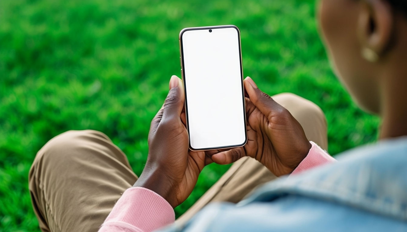 Casual Outdoor Smartphone Engagement Mockup Design
