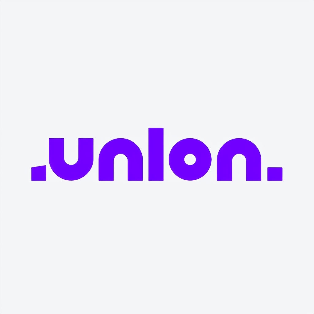 Minimalist Deep Purple Unlon Typography Logo Design for Branding Logo