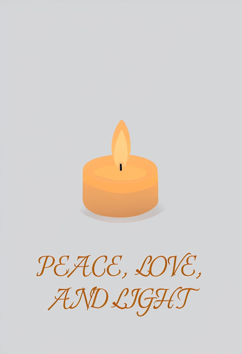 Calming Minimalist Vesak Day Candle Art Poster