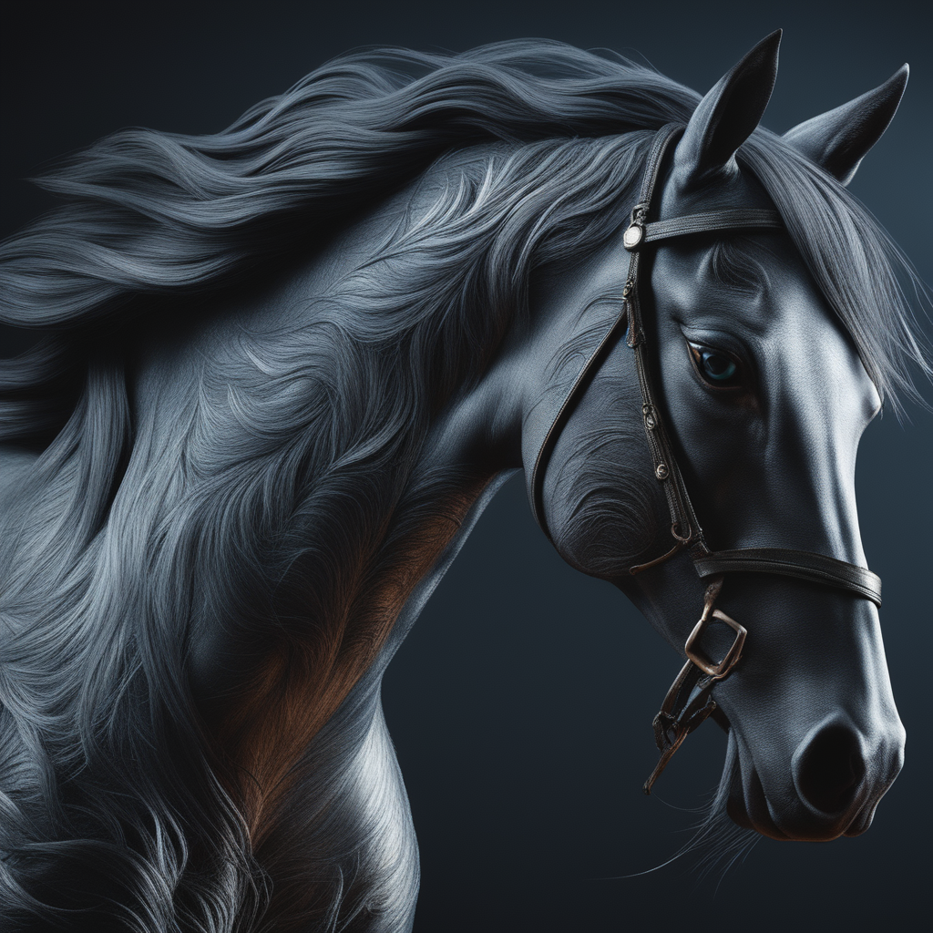 Run Horse without neck and blue eyes by M. Damian Zazueta Retamoza Playground