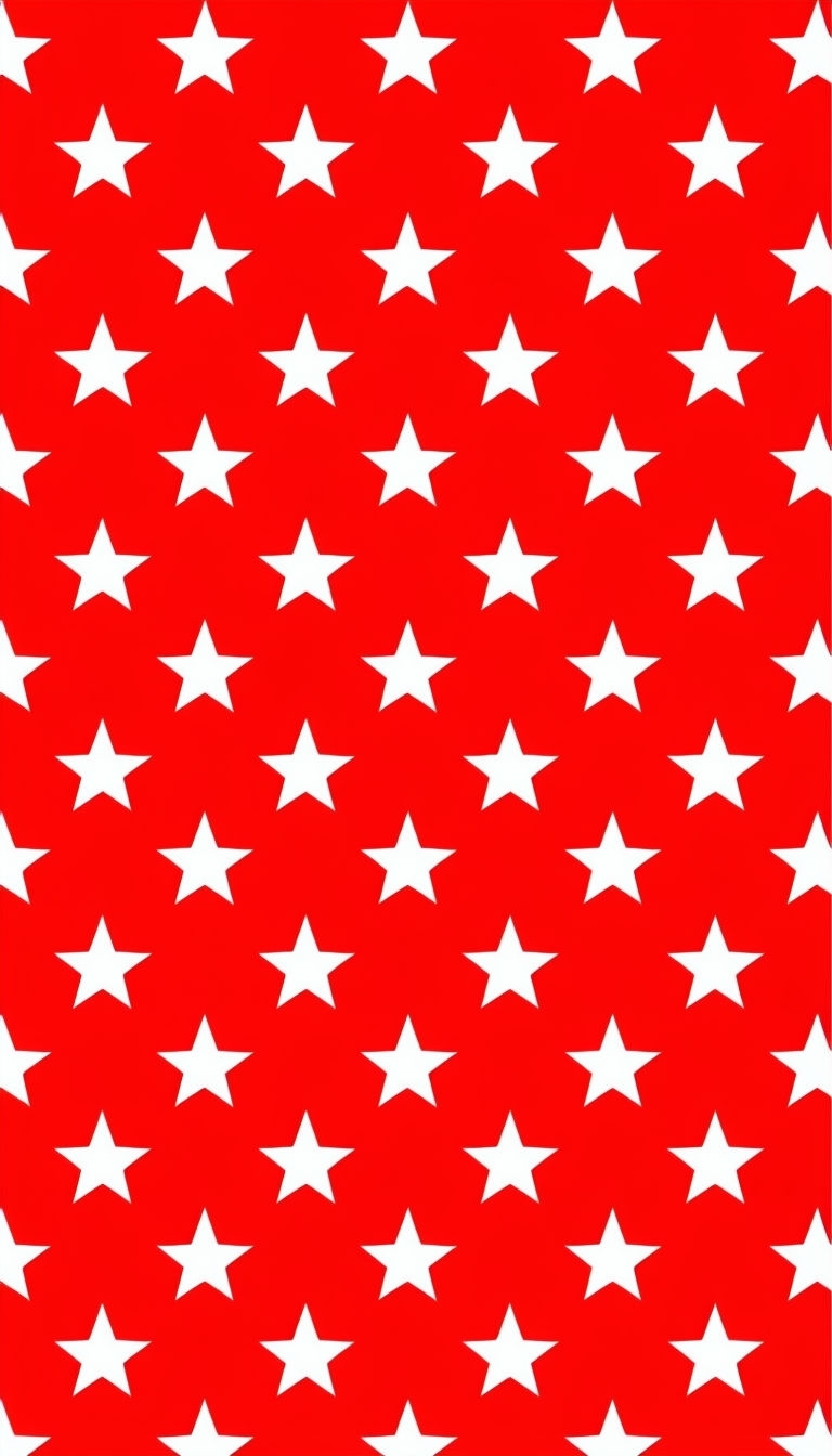 Red Background with White Stars Classic Pattern Phone Case Cover
