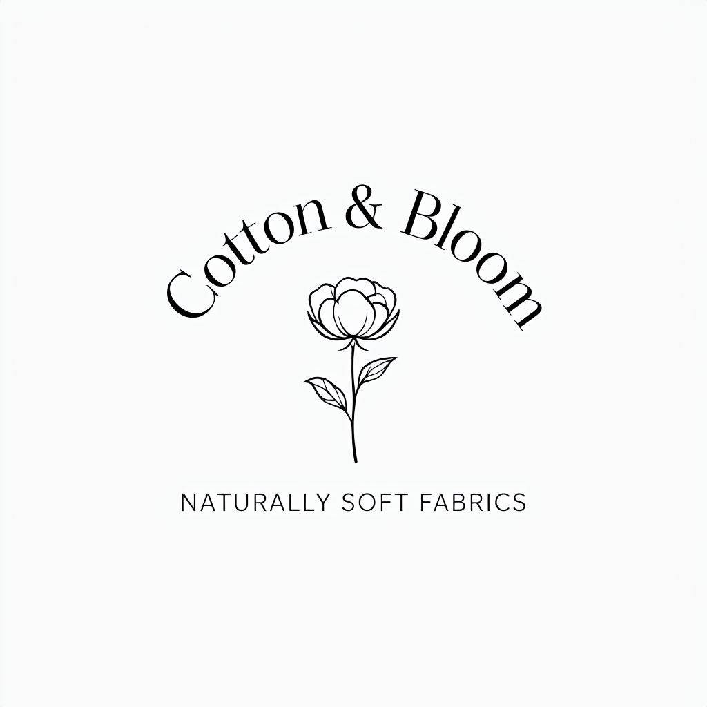 Elegant Cotton & Bloom Logo with Delicate Floral Icon