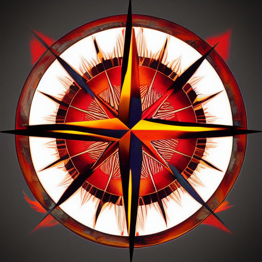 Phoenix Themed Compass Rose by Sanjay Ganeshan - Playground