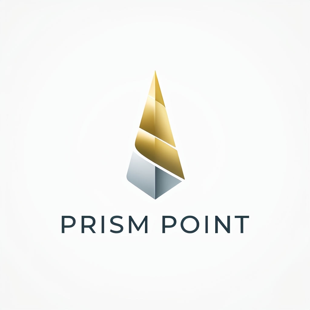 Modern Minimalist Unicorn Horn Logo Design for PRISM POINT