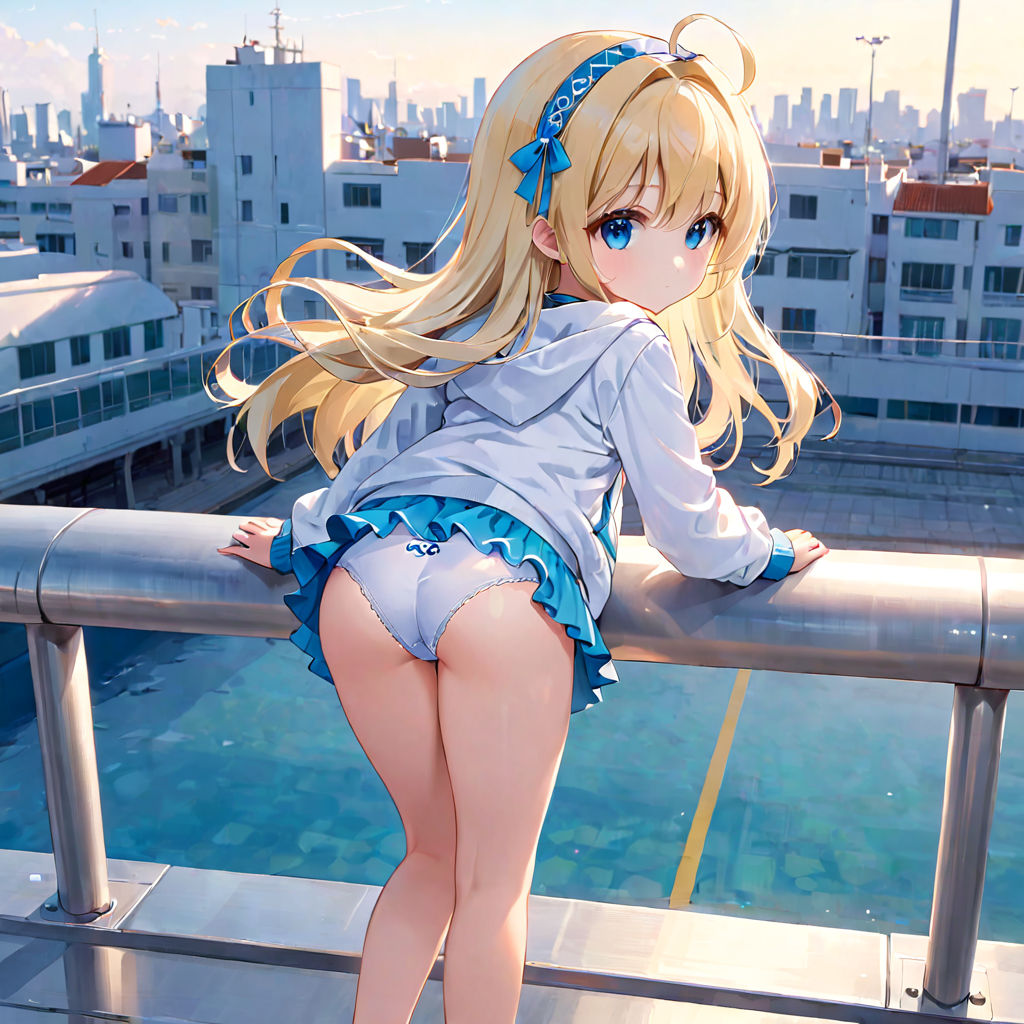 Anime Girl with Swimsuit Underwear