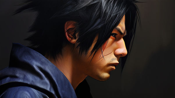 Sasuke uchiha side profile realism by Namjoonion - Playground