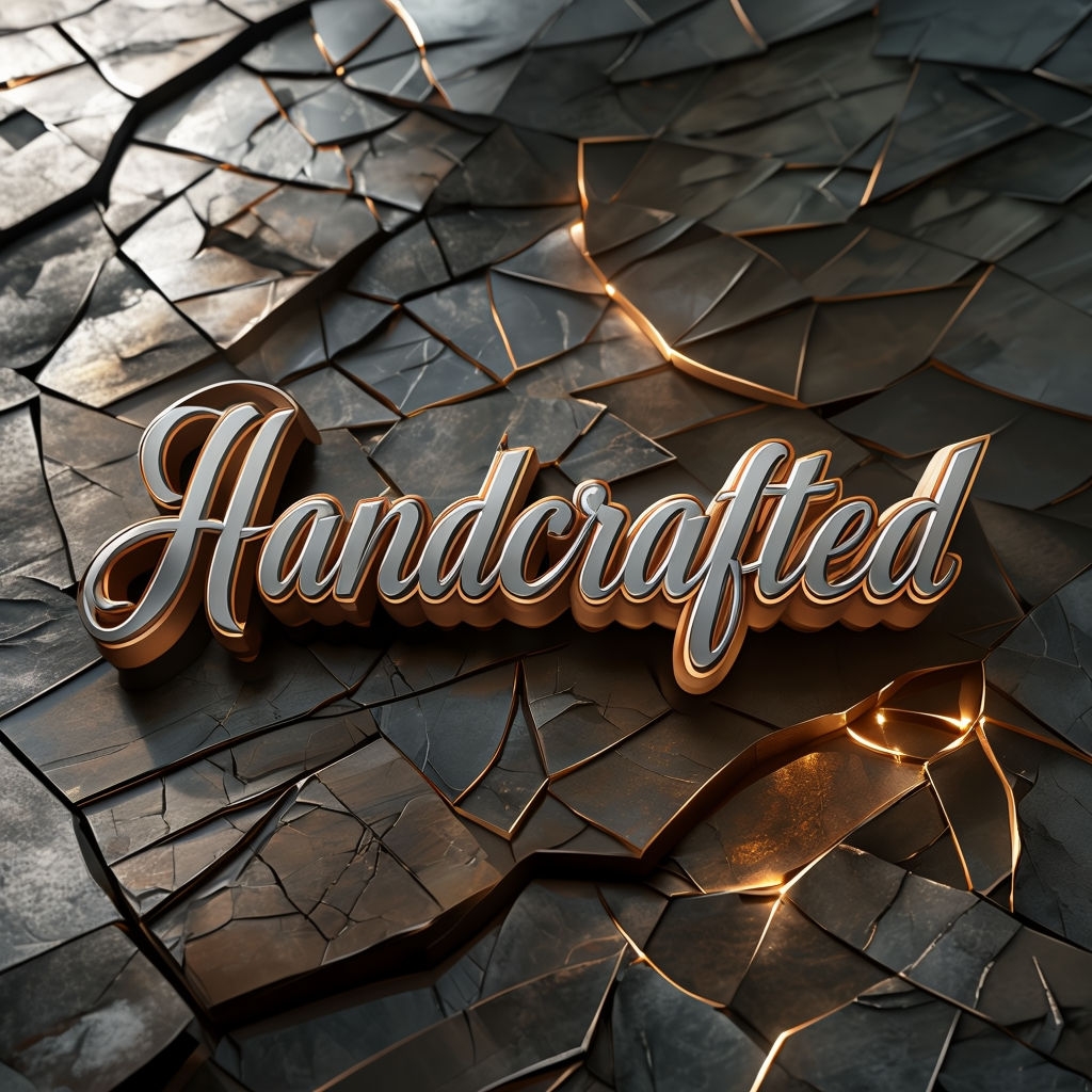 Elegant Handcrafted 3D Typography Art Poster