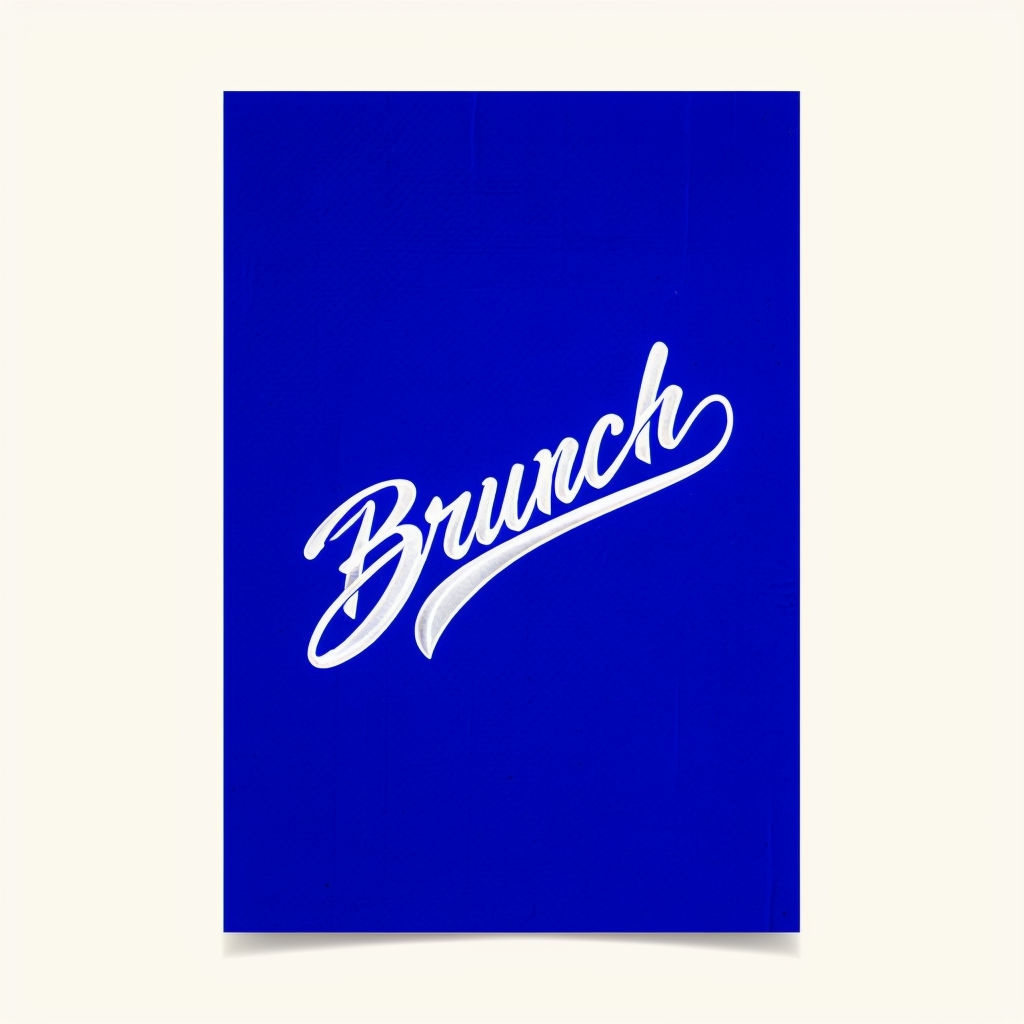 Stylish Minimalist Brunch Typography on Ivory Background Poster