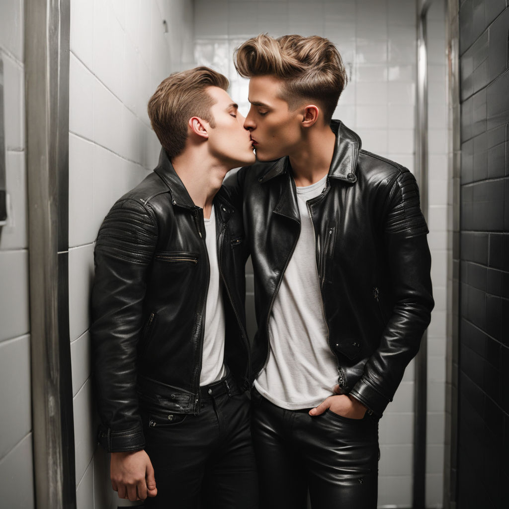 two kissing 18 years old boys