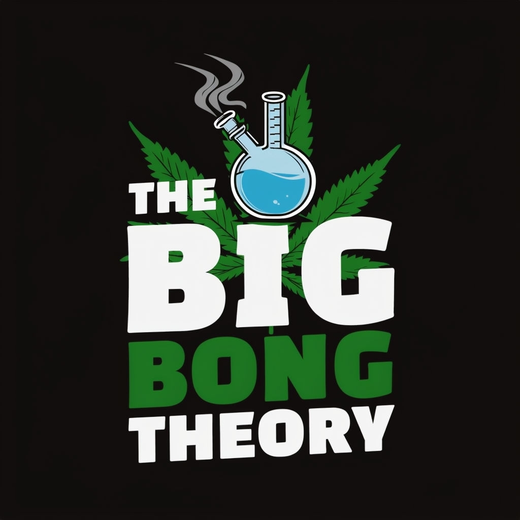 The Big Bong Theory Cannabis Humor Graphic T-Shirt