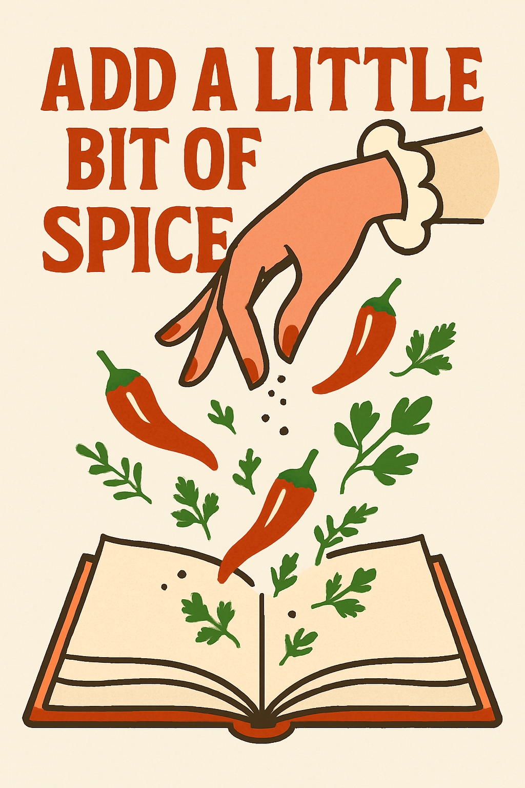 Add a Little Bit of Spice Whimsical Book T-Shirt