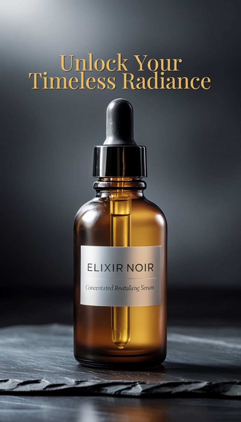 Frosted Amber Glass Dropper Bottle with Luxurious Label Ads