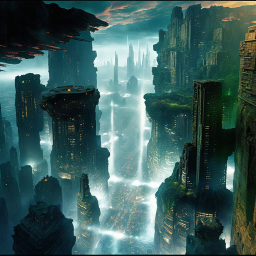 Monumental epic giant city. Blade runner city by Undertale Clip2 ...