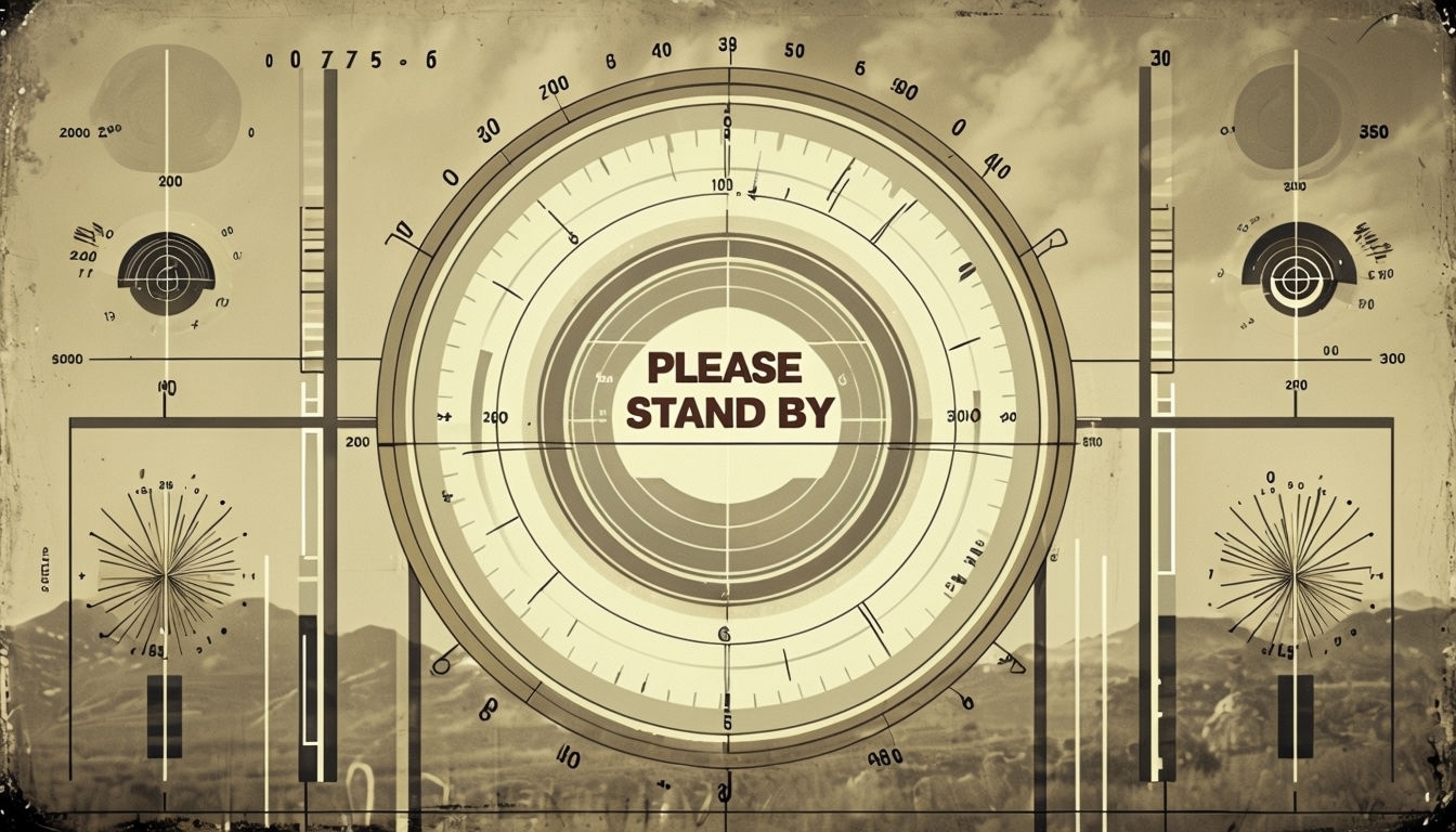 Vintage Please Stand By Test Pattern Art for Retro Decor Poster