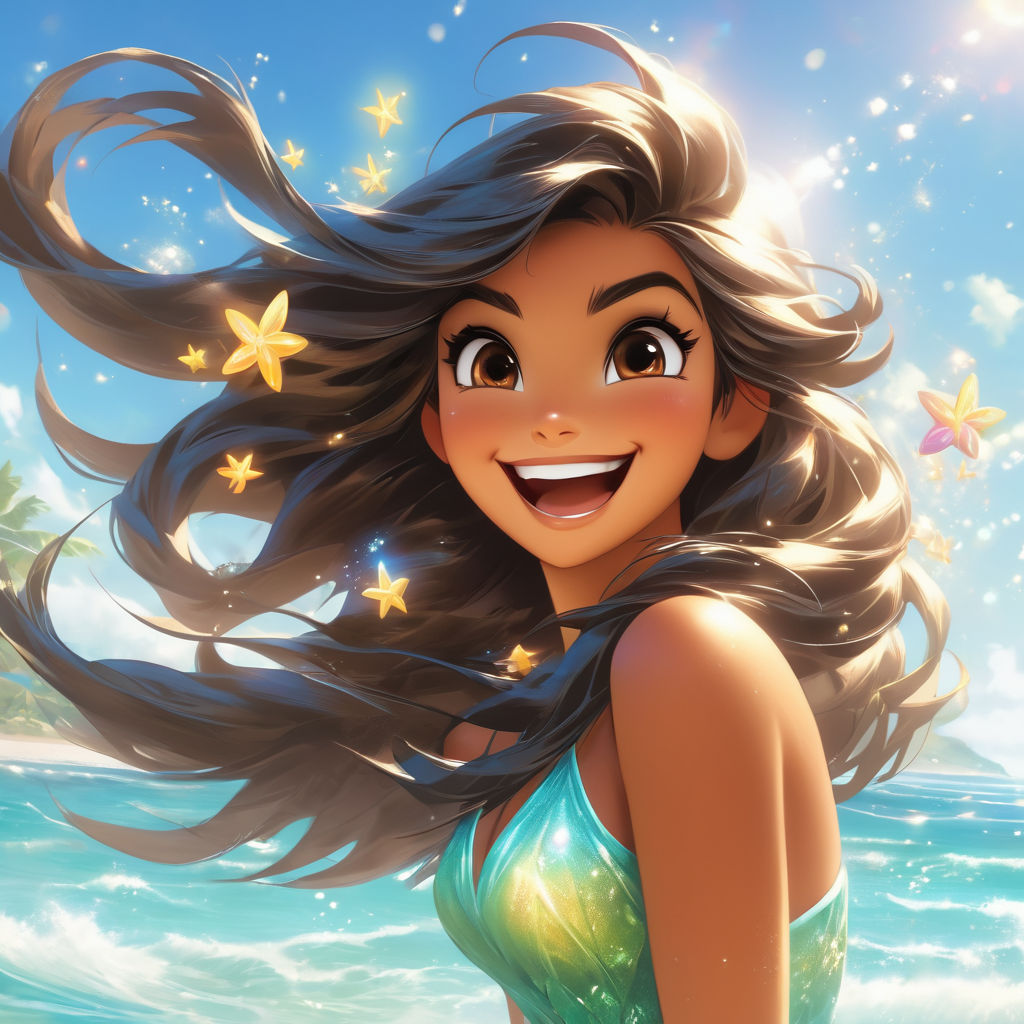 Beautiful Disney princesses moana anime