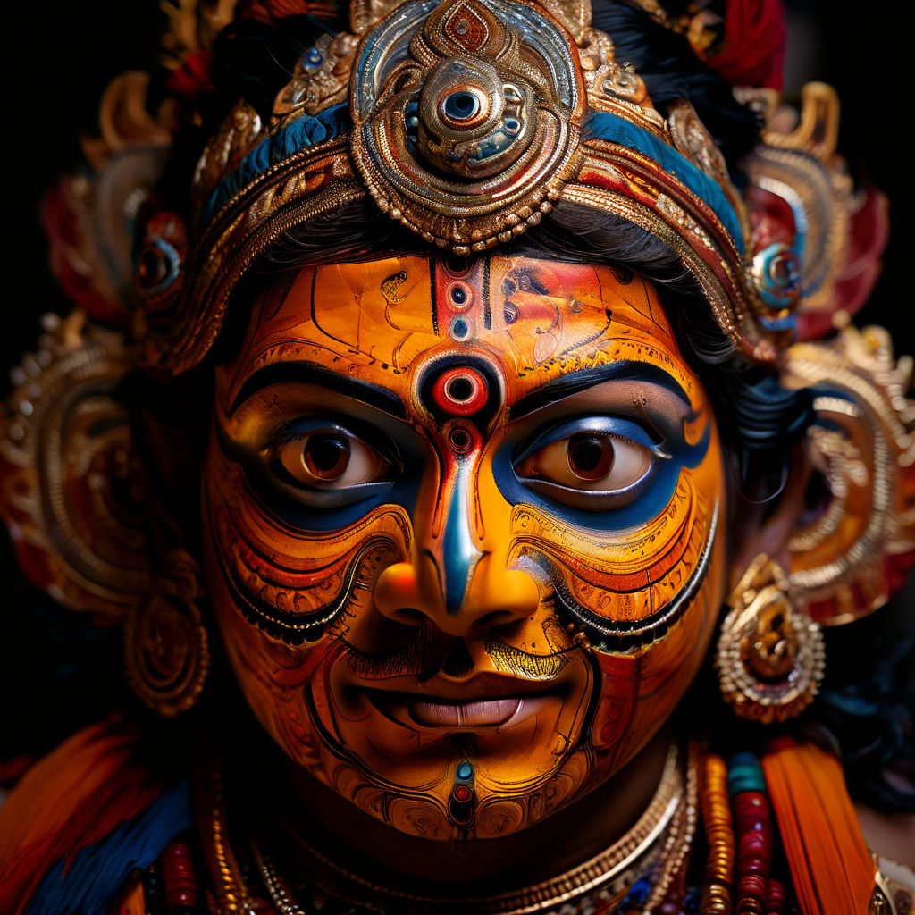 Closeup frontal view of Lord Jagannath by Print House Mathilakam
