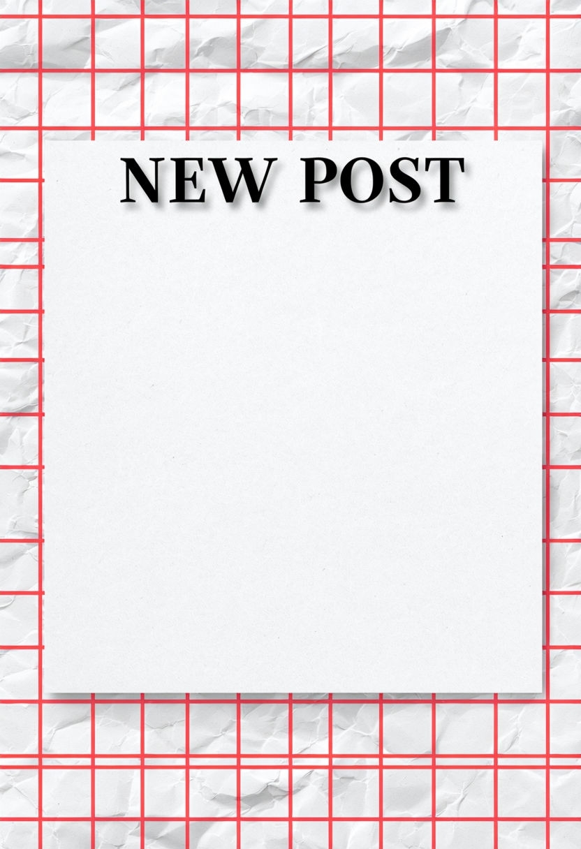 Modern Crumpled Texture New Post Announcement Graphic Social Media Post