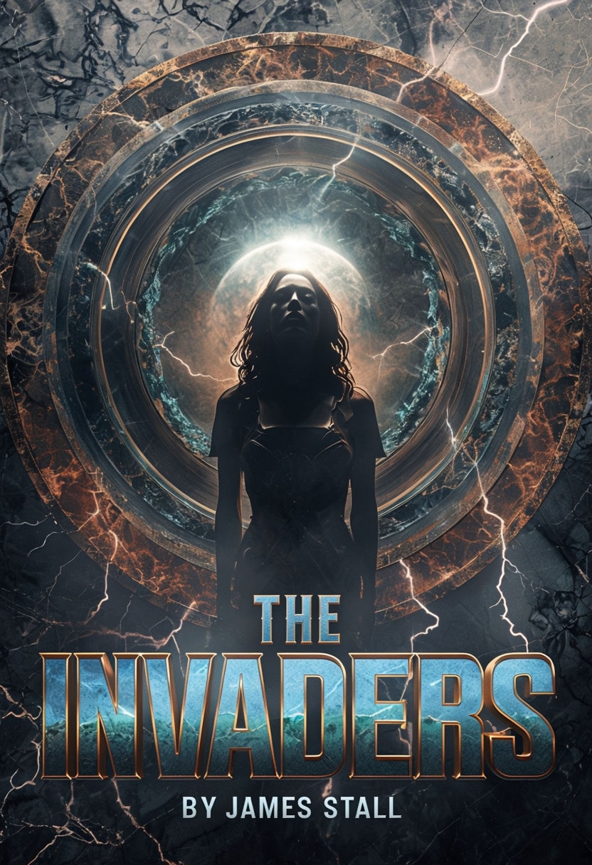 Mysterious Sci-Fi Poster Featuring The Invaders and Cosmic Portal