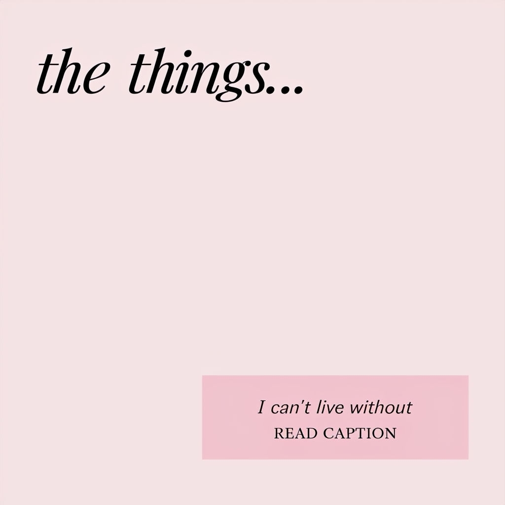 Minimalist Pink Instagram Post About Essential Things Social Media Post