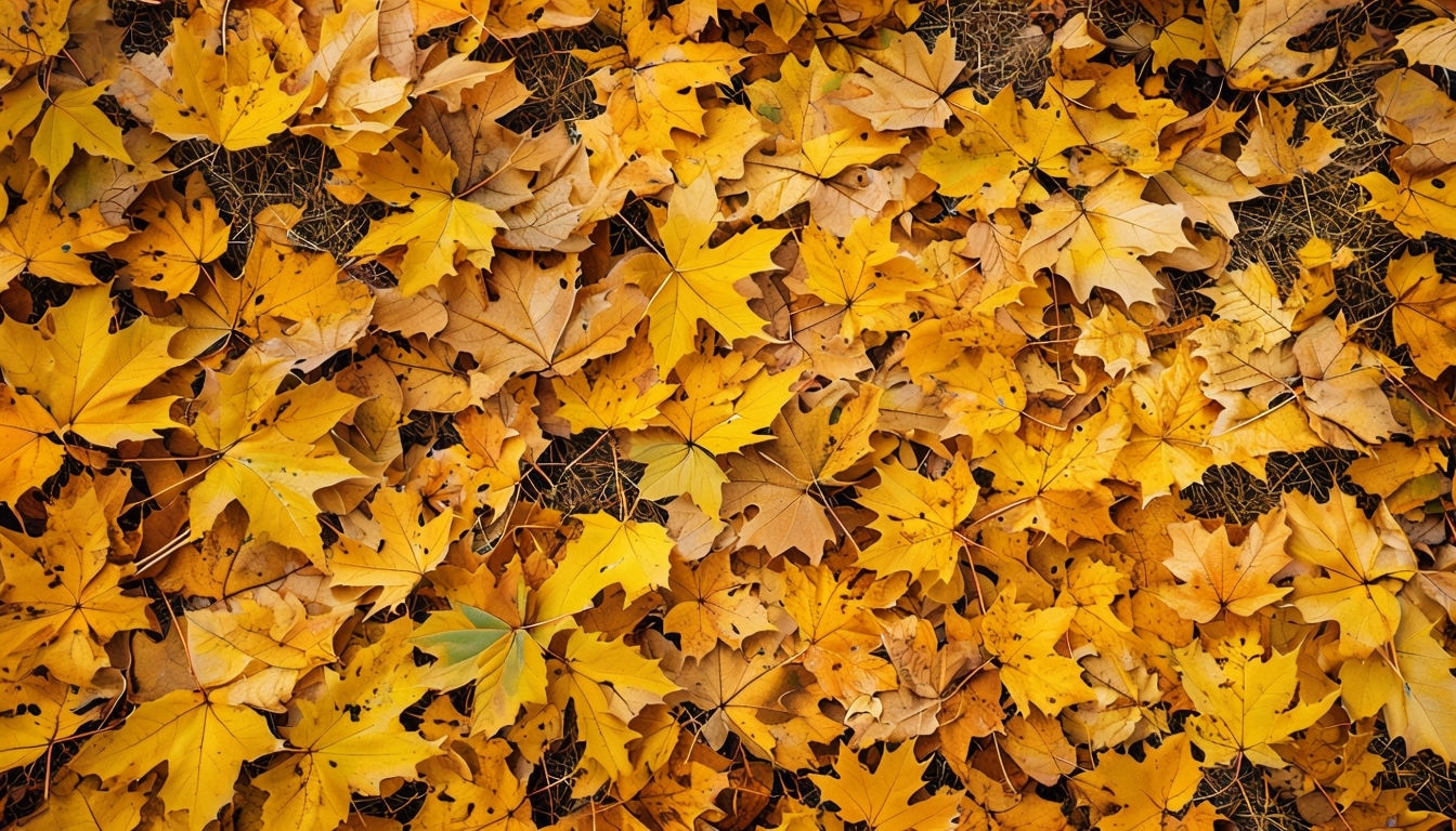 Autumn Leaves Seamless Pattern Background for Virtual Environments