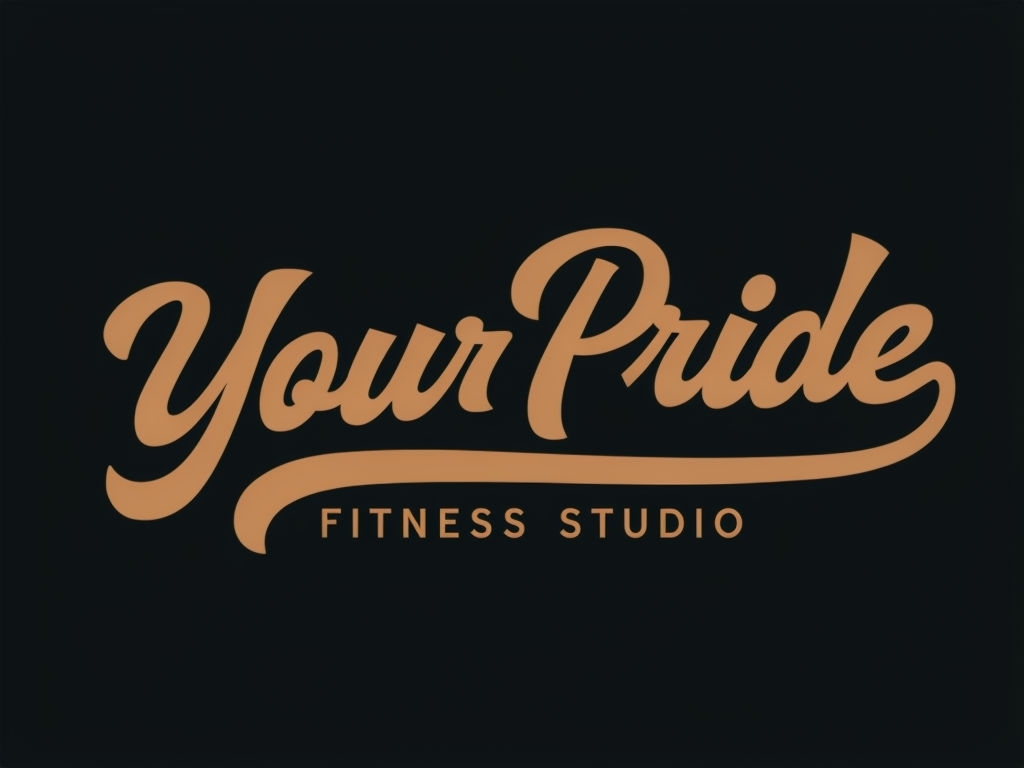 Your Pride Fitness Studio Elegant Logo Design T-Shirt