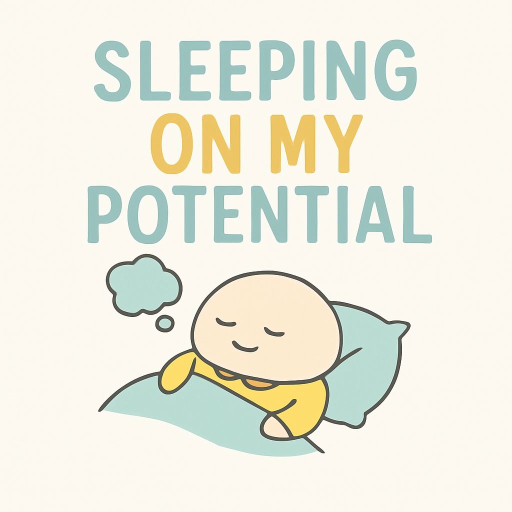 Calm Sleeping Character with Motivational Text Sticker