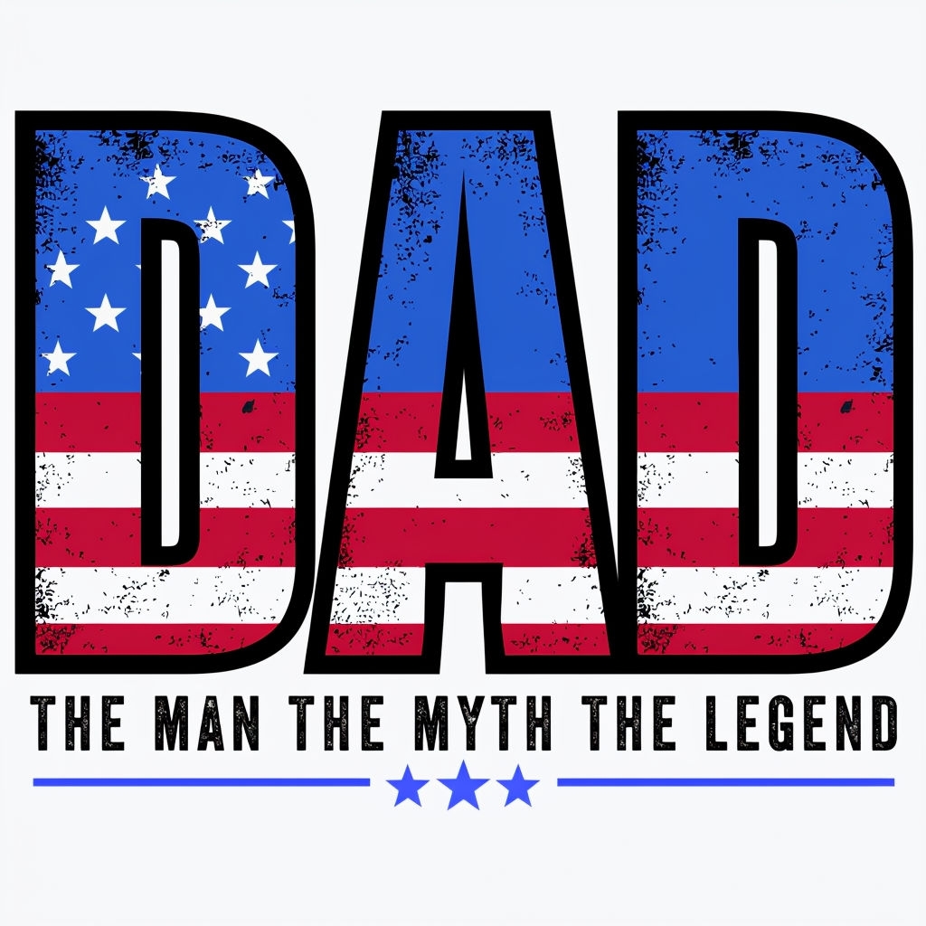 Patriotic DAD Graphic Design for Father's Day Mug