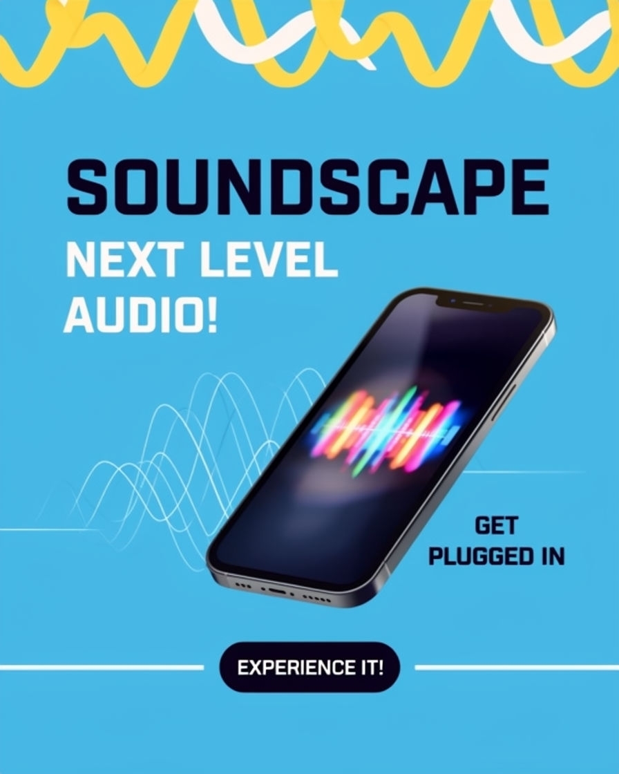 Vibrant Sounds of Scape Next Level Audio Advertisement