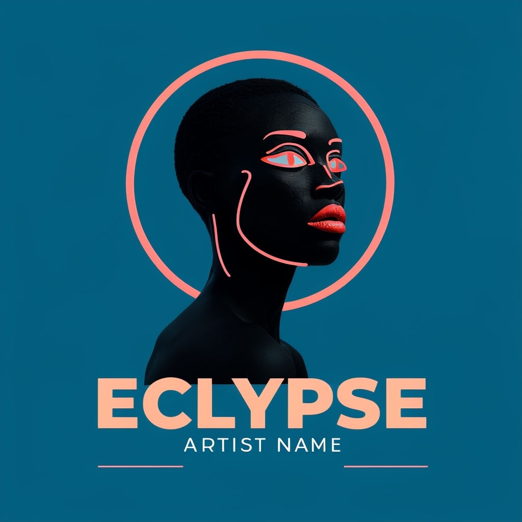 Minimalist Teal ECLYPSE Artwork with Bold Typography Spotify Album Cover