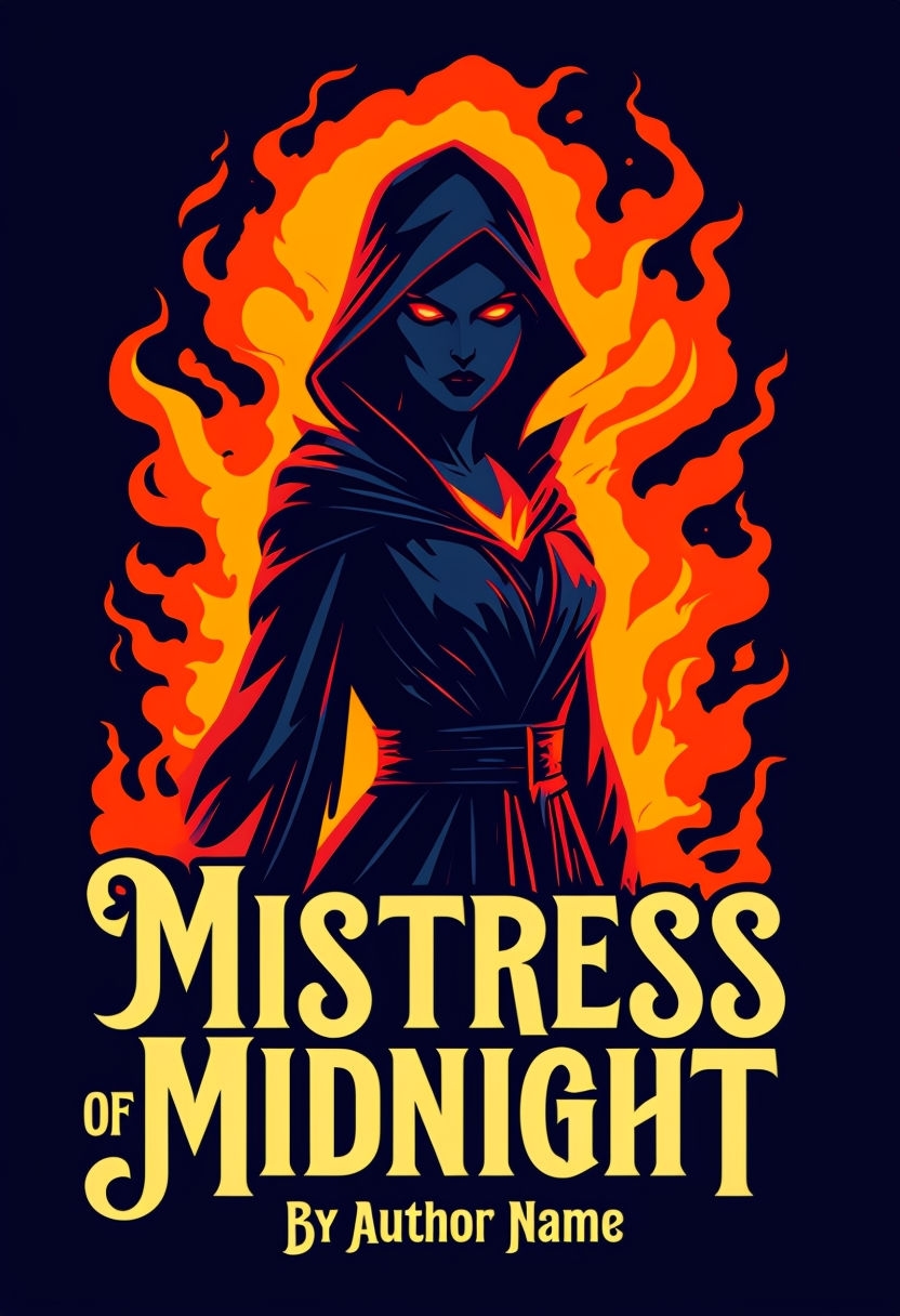 Mysterious Sorceress in Dark Robes EBook Cover Design