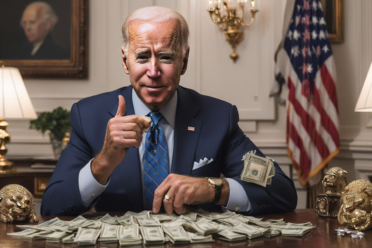 Generate joe biden in his mansion with rolex in his hand and... by Anir ...