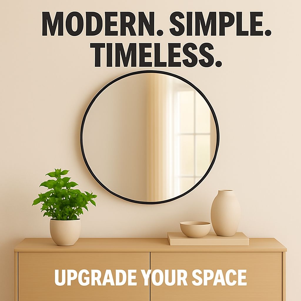 Modern Minimalist Interior Design with Elegant Mirror Poster