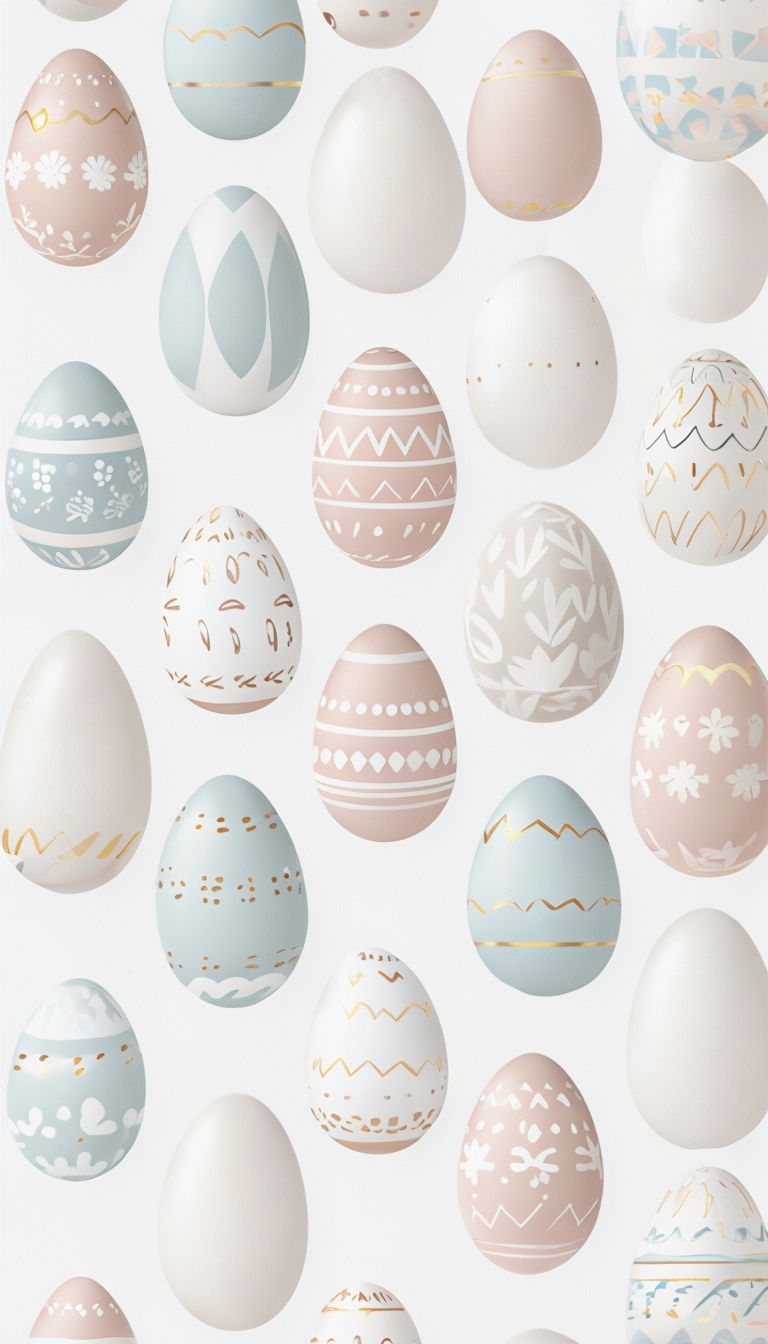 Sleek Pastel Easter Egg Pattern Phone Case Design