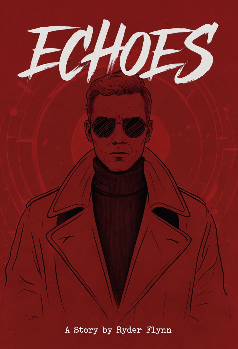 Dramatic Male Figure Echoes Cover Art for Ryder Flynn Poster