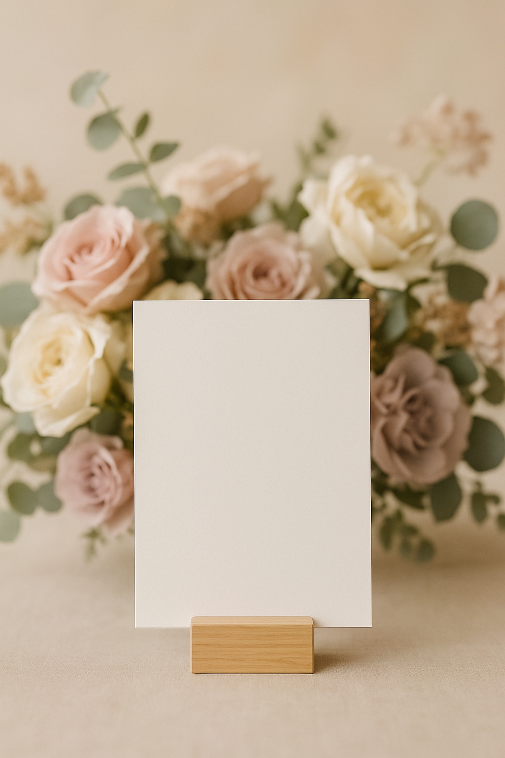 Elegant Minimalist Still Life with Flowers Mockup