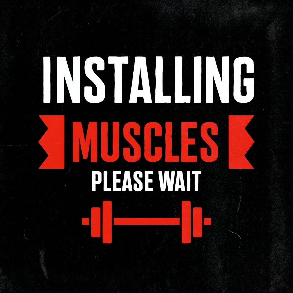 Installing Muscles Motivational Fitness T-Shirt