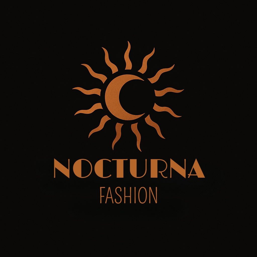 Modern Minimalist Nocturna Fashion Logo with Crescent Moon Design