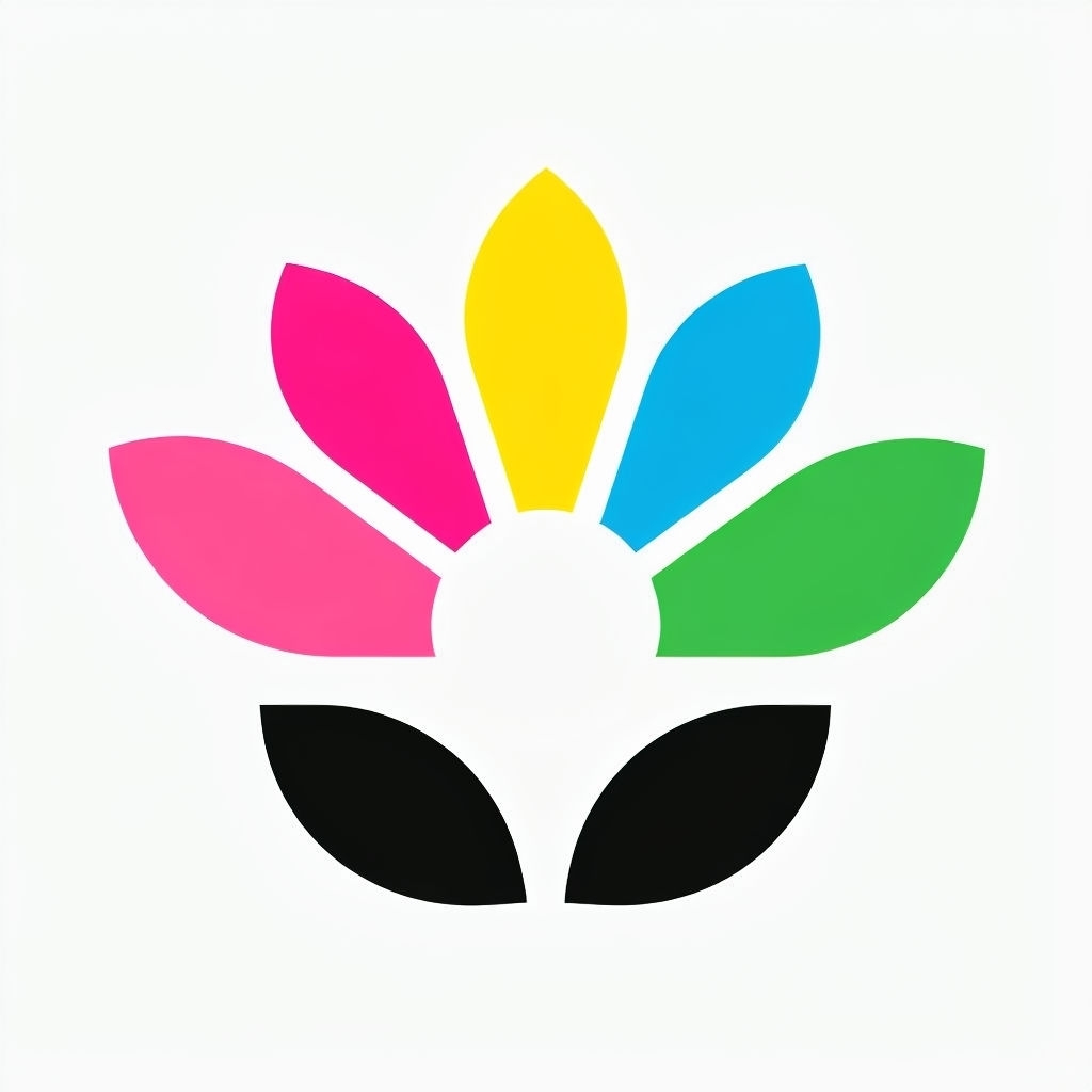 Vibrant Minimalist Lotus Flower Logo Design