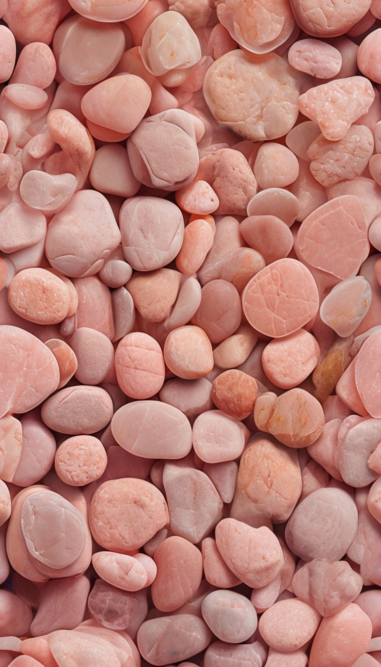 Smooth Pink Stones Pattern Close-Up Mobile Wallpaper