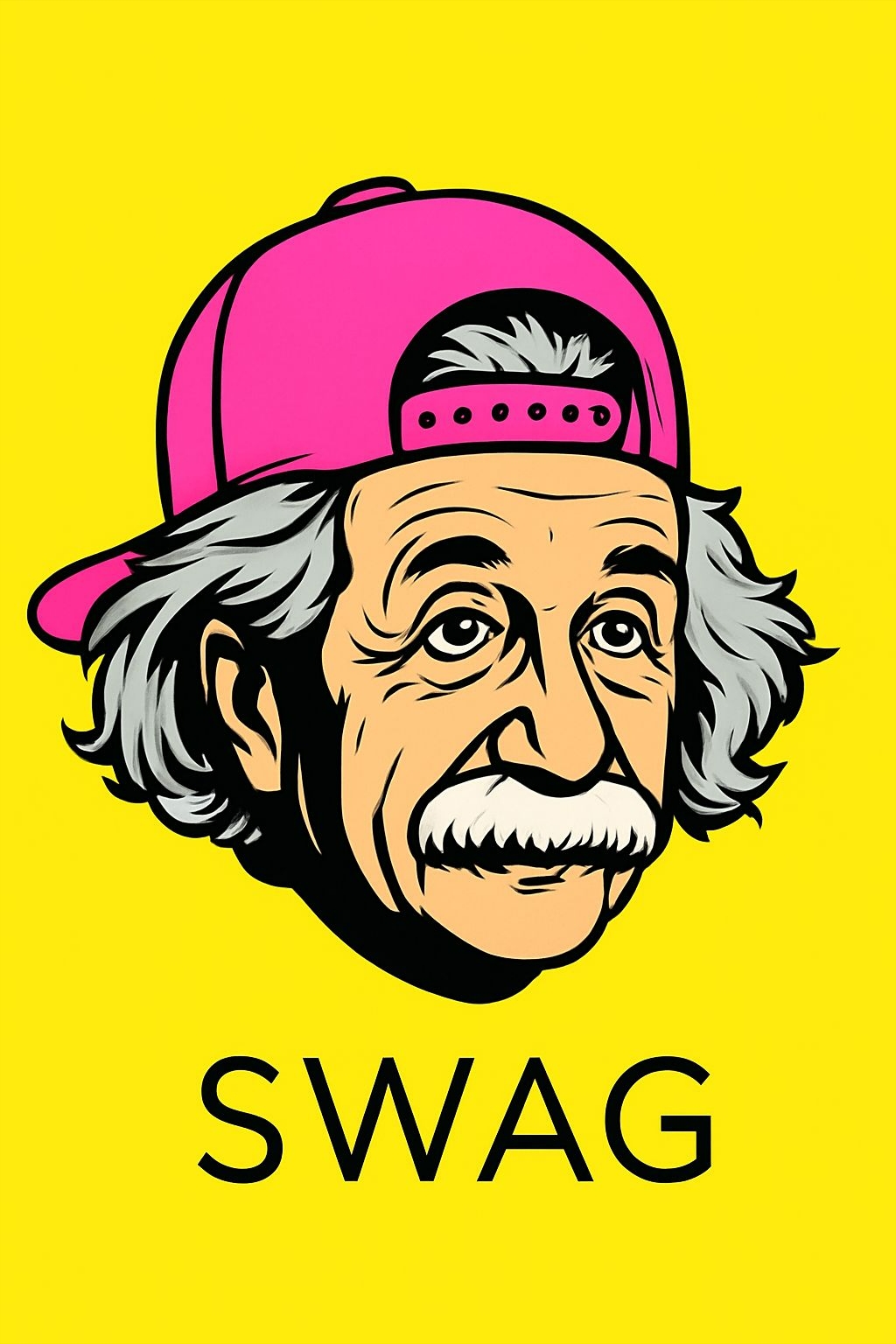 Vibrant Albert Einstein SWAG Illustration T-Shirt