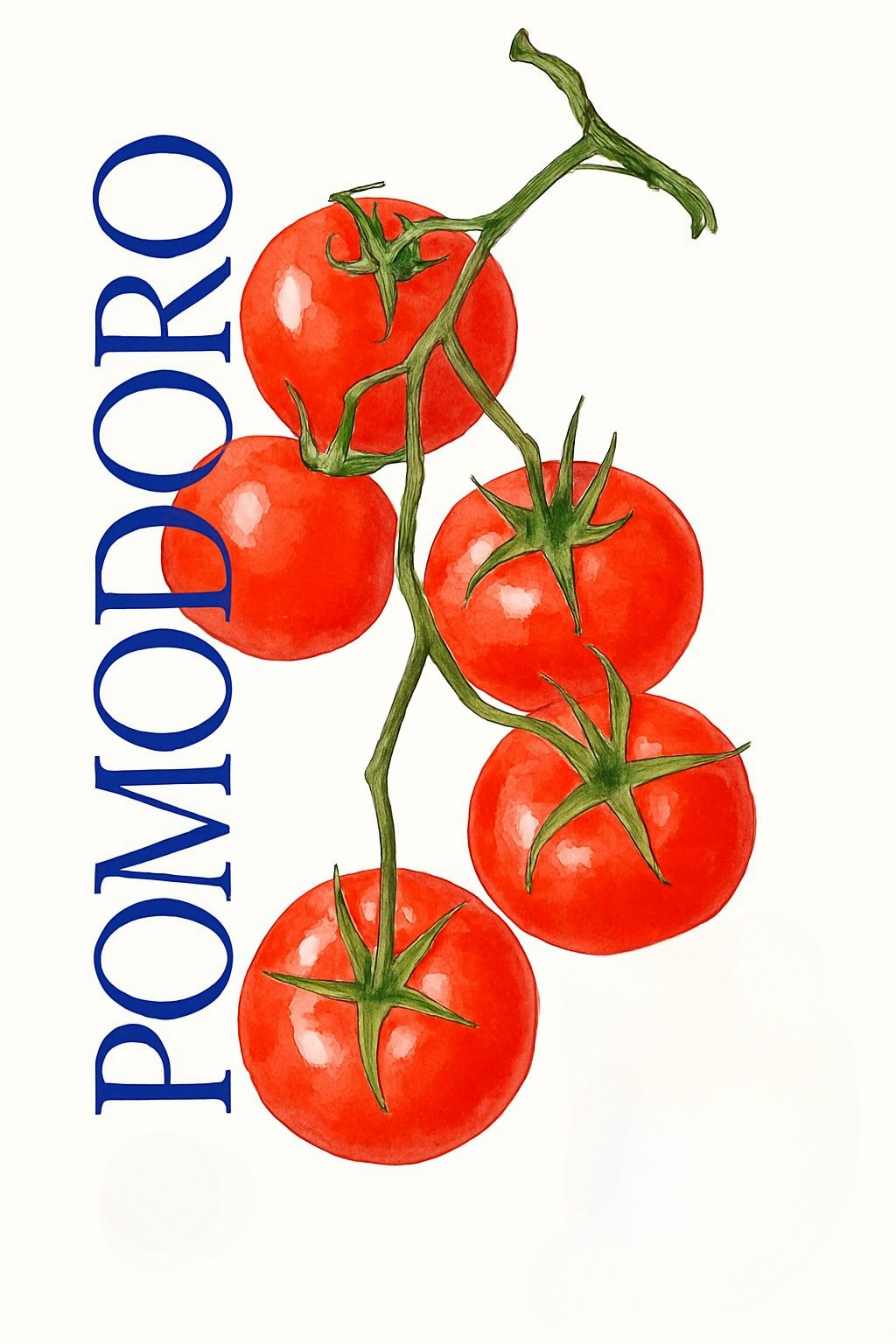 Vibrant Cluster of Red Tomatoes with Pomodoro Text T-Shirt