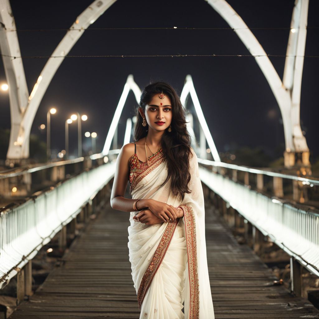 Photo of Chudail in white saree over a bridge at night by SONU GAME ...